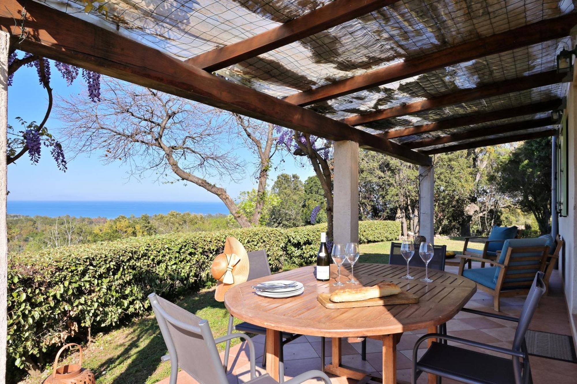 Domaine Punta Della Guardia Villa Vue Mer Dans Nature Protegee, Plage A 1,5 Km 세르비온 외부 사진